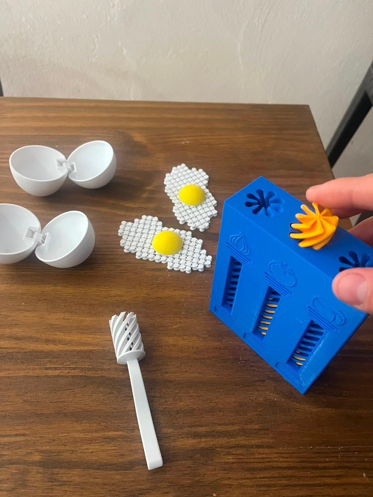 Kit de Cocina Mini 3D - Máquina de Pasta, Huevos Fritos y Accesorios